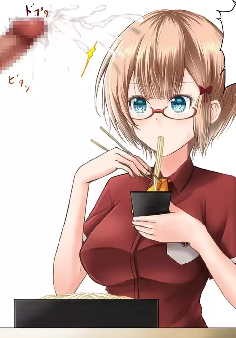 うどんを食べる理珠